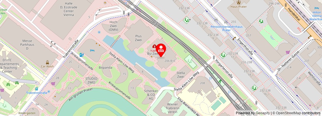 Street map section around the address